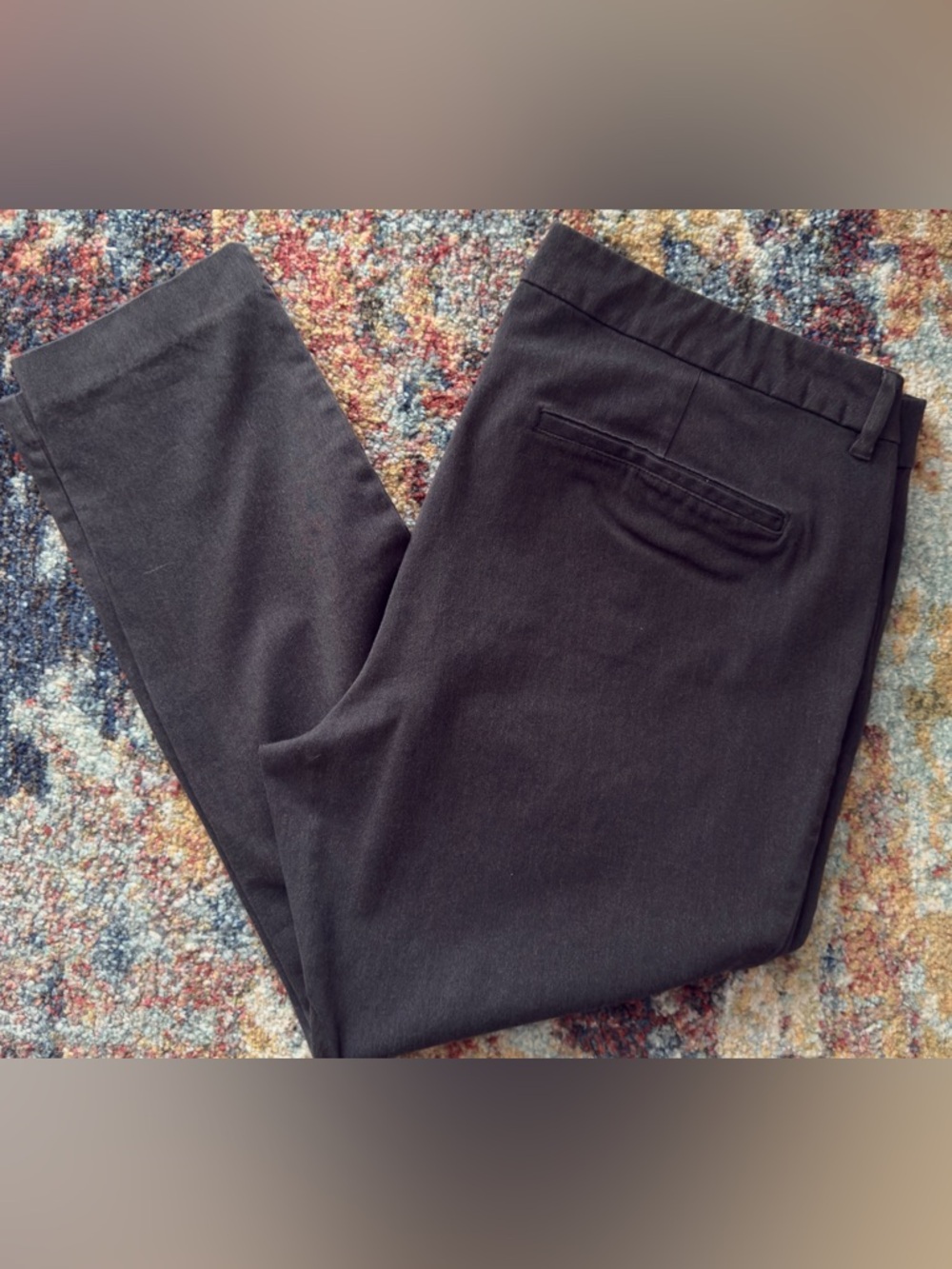 Old Navy Straight Leg Charcoal-colored Pixie Pants
